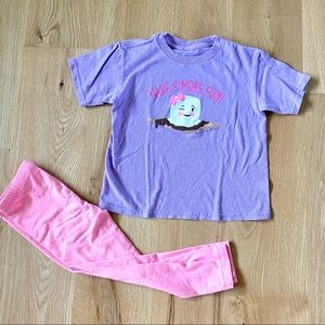Bass Pro Shop “Have S’More Fun” Tshirt w/ Hot Pink Leggings💕💜